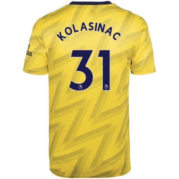 Camiseta Arsenal NO.31 Kolasinac Segunda equipación 2019-2020 Amarillo